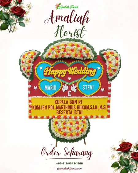 Papan Bunga Pernikahan Tanjung Merah